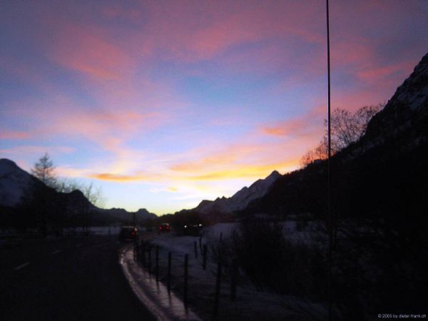 <br>Die Farben am Himmel sind sensationell